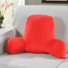 coussin de lecture pour canapé rouge