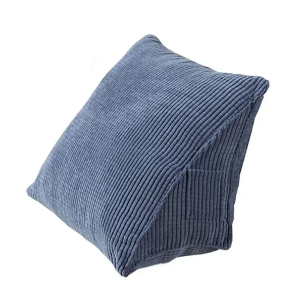 coussin de lecture triangle bleu