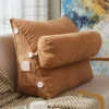 coussin de lecture triangulaire avec appui-tête et poche latérale coco