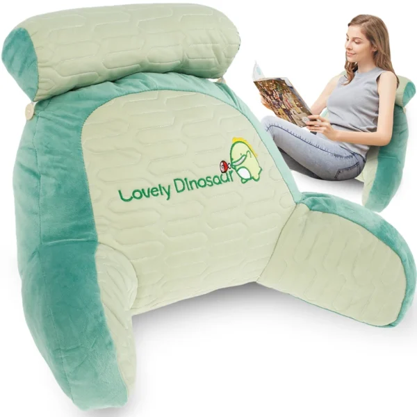 coussin de lecture lit dinosaure