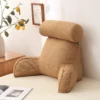 coussin de lecture relaxe marron pour lit