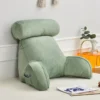 coussin de lecture avec accoudoirs en velours vert