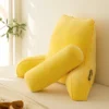 coussin de lecture de lit prénium jaune