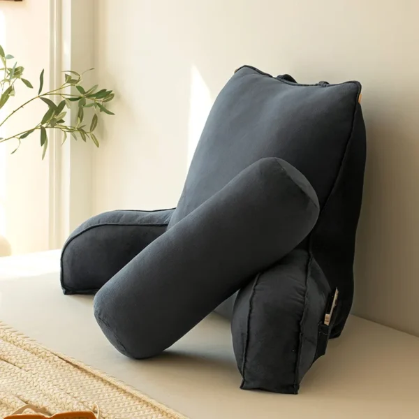 coussin de lecture de lit prénium noir