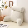 coussin de lecture relaxe blanc pour lit