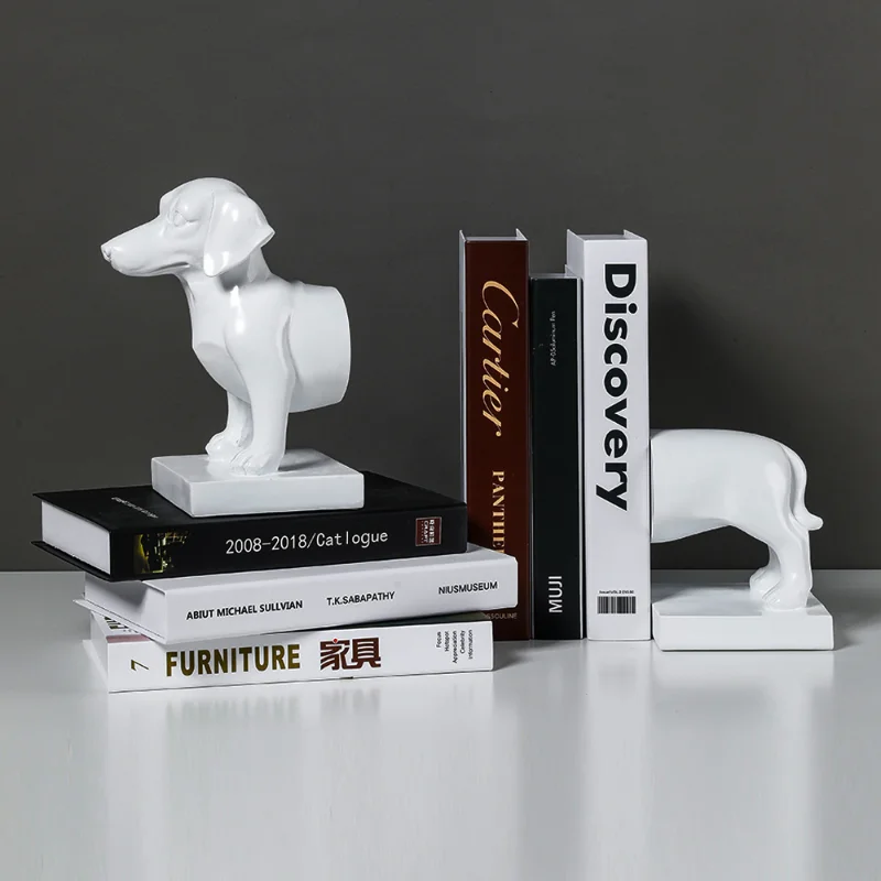 CSPARKV Serre-Livres Noir Support De Livres Pour étagère En Forme De Chien 2 Unites Meta 85408933