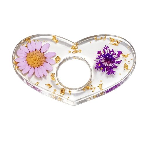 Bague de lecture losange corail translucide