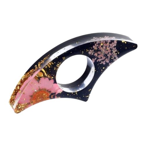 Bague de lecture fleur bordeaux