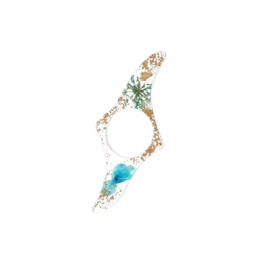 Bague de lecture plastique dorée bleue