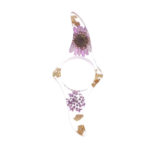 Bague de lecture florale violette