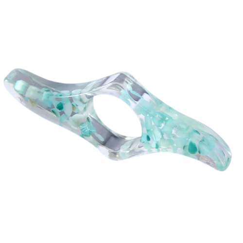 Bague de lecture vague vert transparent