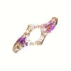 bague de lecture vague florale mauve