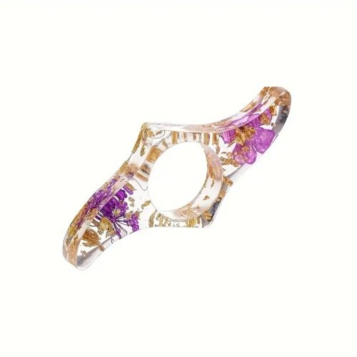 Bague de lecture vague florale mauve