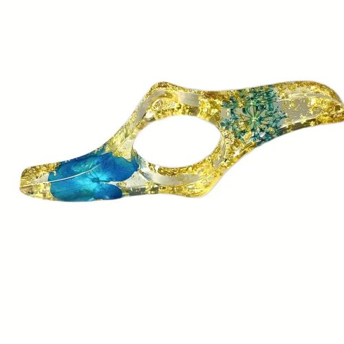 Bague de lecture vague bleu golden